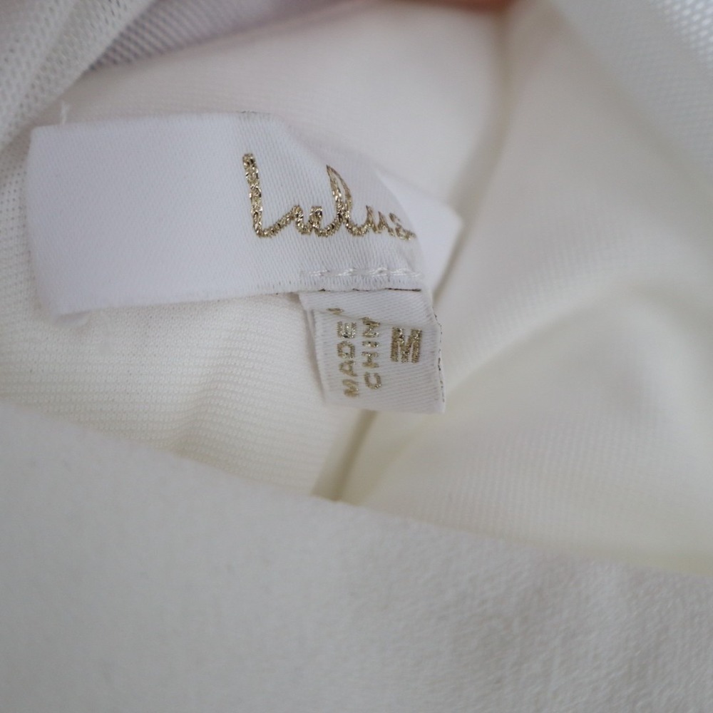 Lulus Blessed Romance Maxi Dress Womens M White Sleeveless Button Back Mermaid - Picture 5 of 9